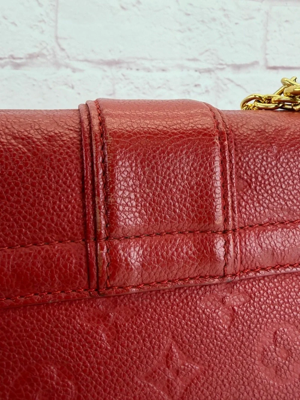 Louis Vuitton Red Monogram Leather Saint Sulpice PM